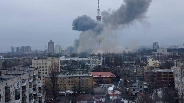 Rusia ataca con misil la torre de televisión de Kiev