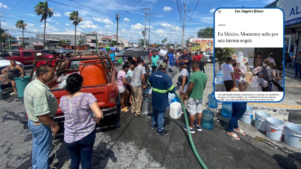 Crisis de agua en Monterrey llega a Los Ángeles Times