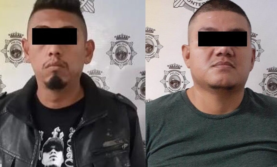 Detiene Policía de Monterrey a dos supuestos criminales