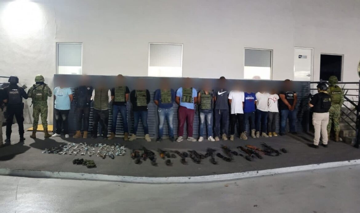 Detienen a catorce personas en operativo en Galeana