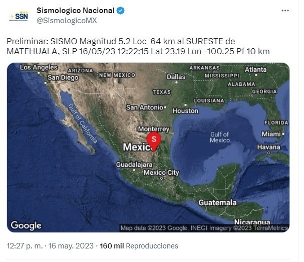 Reportan microsismos al sur de NL tras temblor en Matehuala