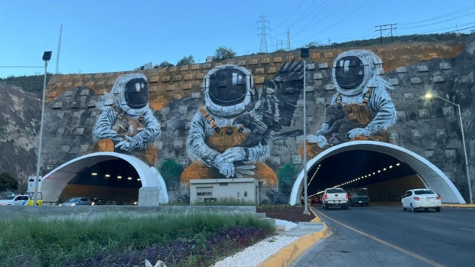 Extienden mural ‘Guardianes’ en el túnel de la Loma Larga