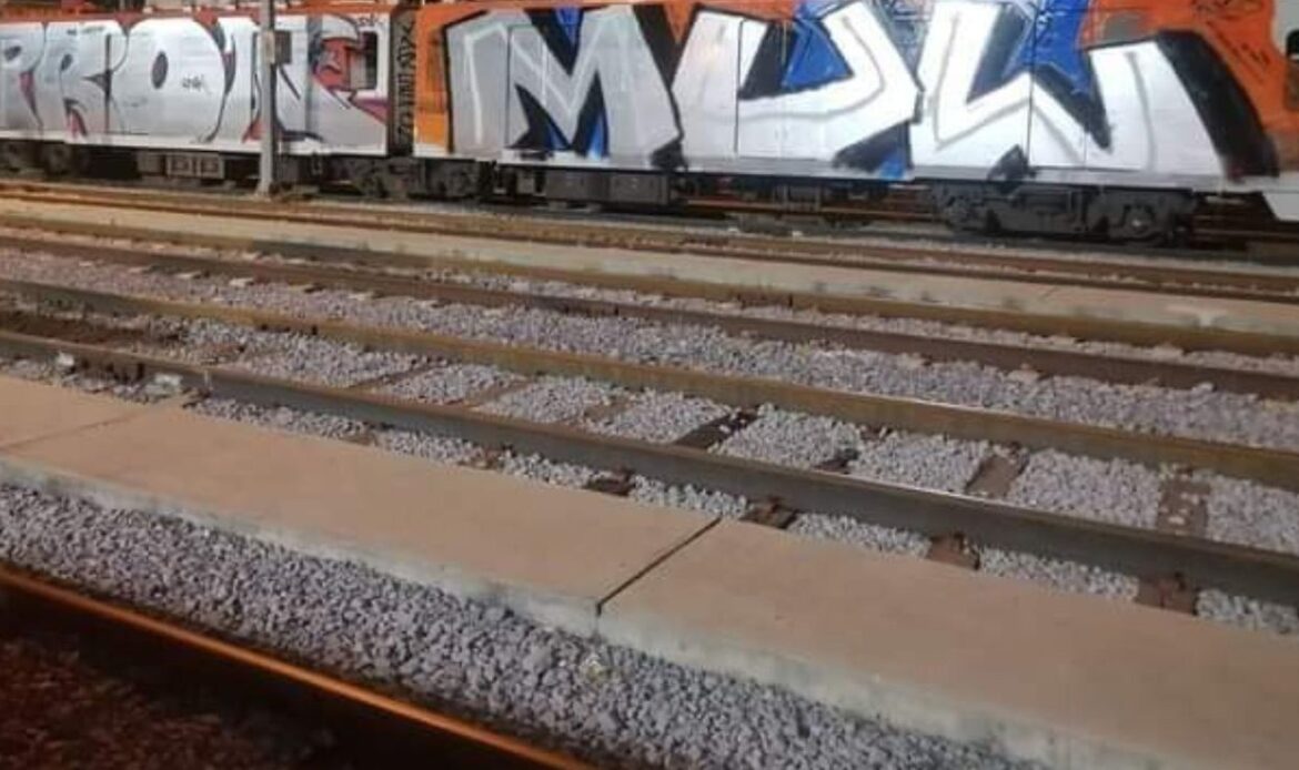 Denunciará Metrorrey graffiti en vagón de la Línea 2